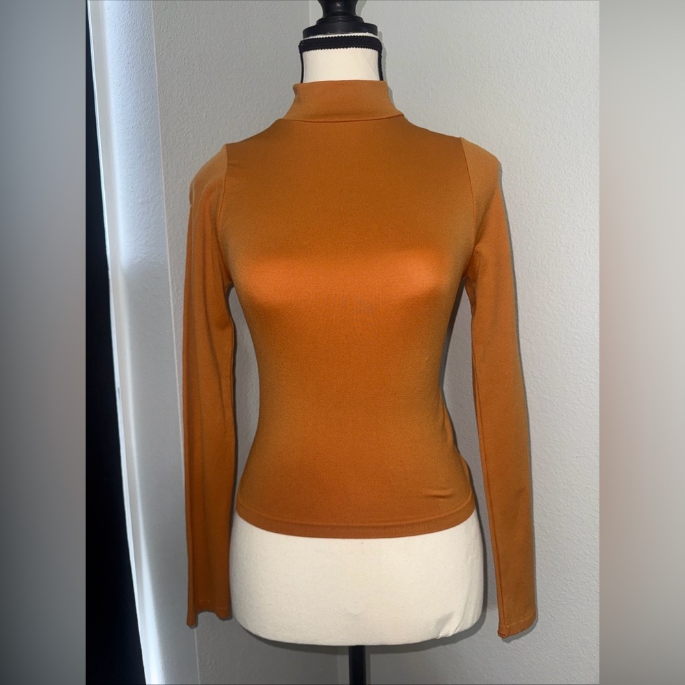 Aura Women's Rust Long Sleeve Top